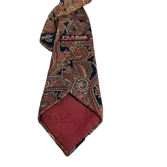 Vintage J S. A. Bank Executive Collection Silk Mens Necktie - Picture 3 of 5